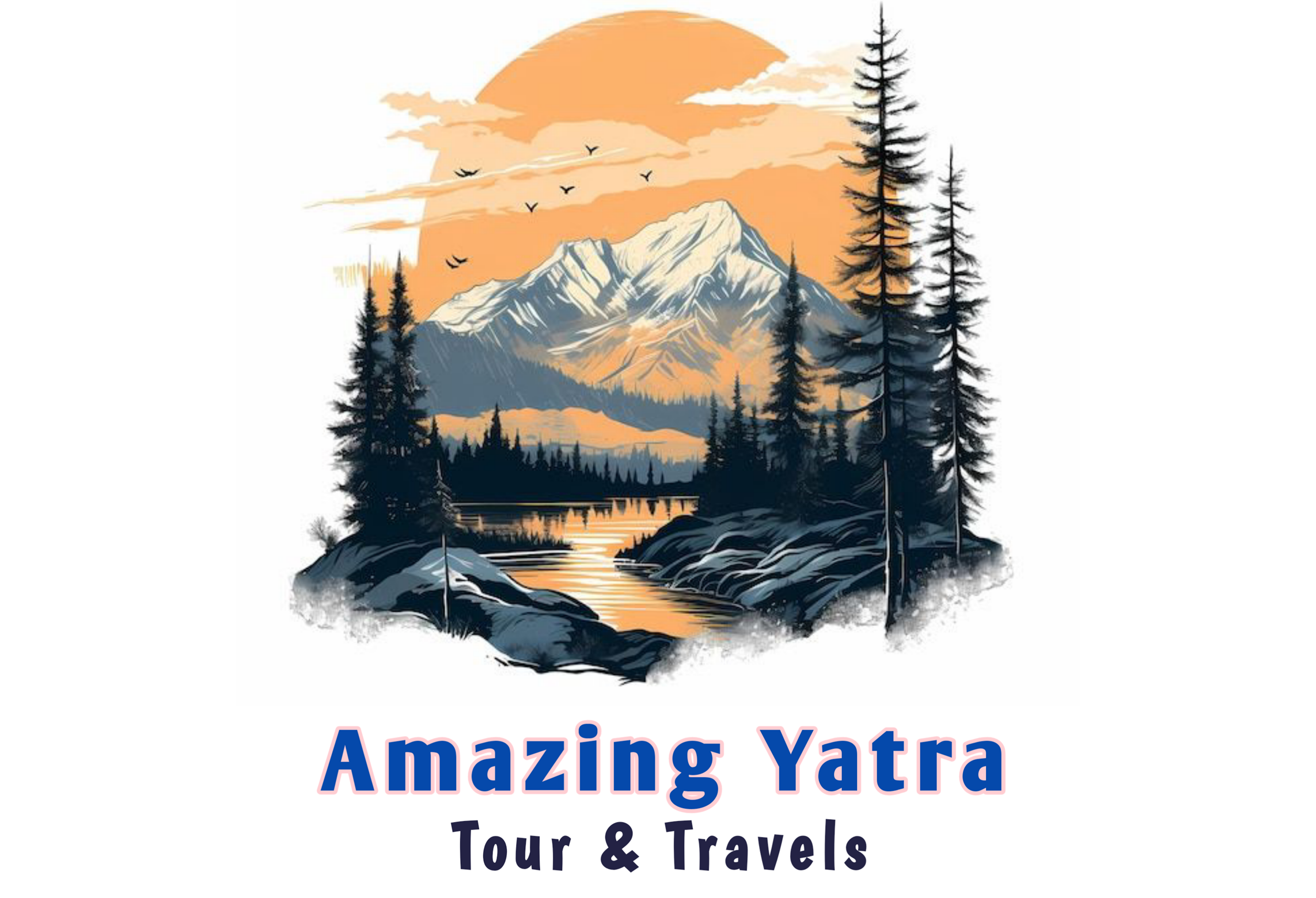 Logo of Amazing Yatra. A colorful globe with a plane flying around it, representing travel and exploration.